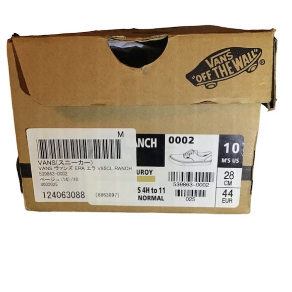 VANS Corduroy Ranch Era Beige Mens 10 - Picture 7 of 7